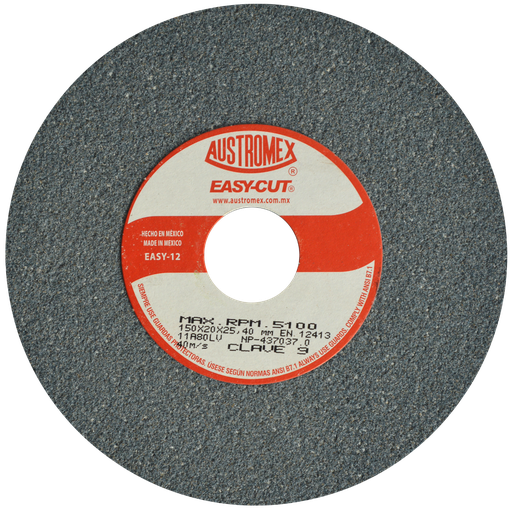 [AU167RAG0009] RUEDA ABRASIVA AUSTROMEX USO GENERAL 6" GRANO 80 (9) (H)