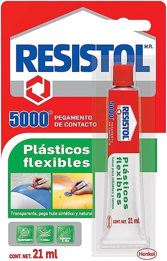 [HEGR-5000PF] RESISTOL 5000 TRANSPARENTE P/PLÁSTICOS FLEXIBLES 21ML