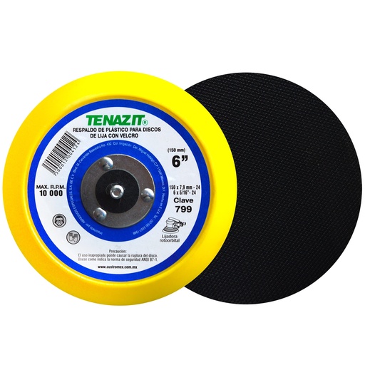 [AU553RDV0799] RESPALDO AUSTROMEX P/DISCO C/VELCRO 6" x 5/16" (799)(H)