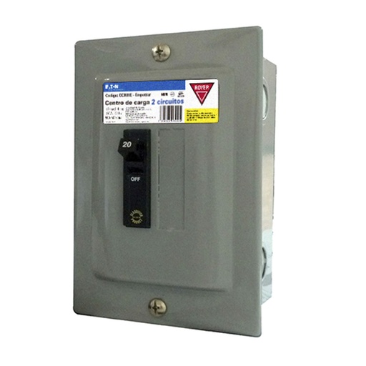[ERY05-CR02EN] ROYER CENTRO DE CARGA 2 POLOS EMPOTRAR (CCRO2EN)(E)