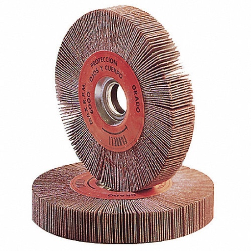 [FARL01G100-12238] RUEDA FLAP FANDELI 6"x2"x1" C/BRIDA METÁLICA X-88 GRANO 100 (12238)(09158) 