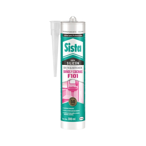 [HESDC101BC300T] SISTA F101 BAÑOS Y COCINAS TRANSPARENTE 300ML