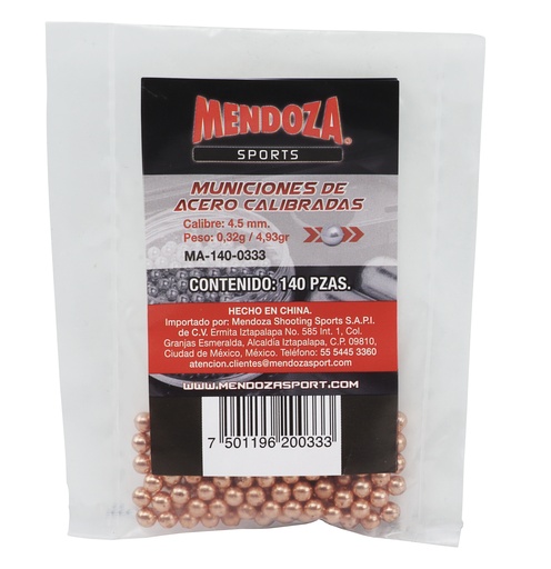 [MDSMA-140] SOBRE MUNCIÓN MENDOZA DE ACERO C/140PZ