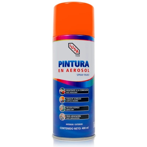 [IUXPAXNJF] IUSA PINTURA EN AEROSOL NARANJA FLOURESCENTE 400ML (618822)(E)