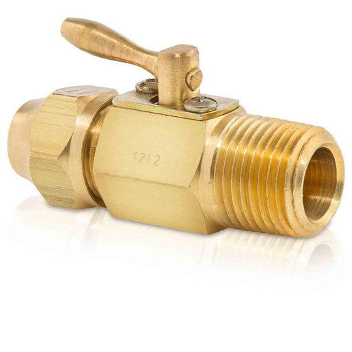 [IUVSERV-MNPT1/2] IUSA VÁLVULAS DE PASO FLARE A MNPT 1/2" x 1/2" LATÓN (311876)(H)