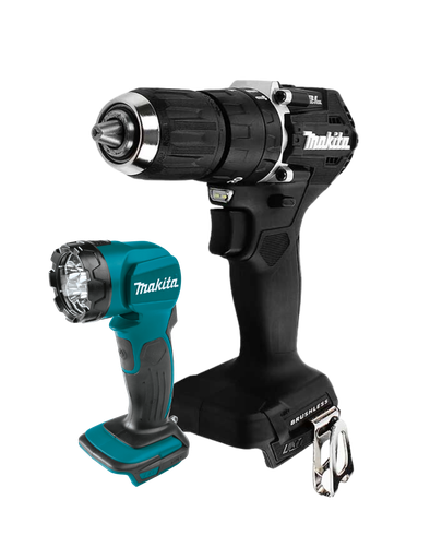 [MKTOTRCLX487Y] COMBO ROTOMARTILLO INALÁMBRICO DHP487YX2B 1700RPM + 1 LÁMPARA 18V DML815