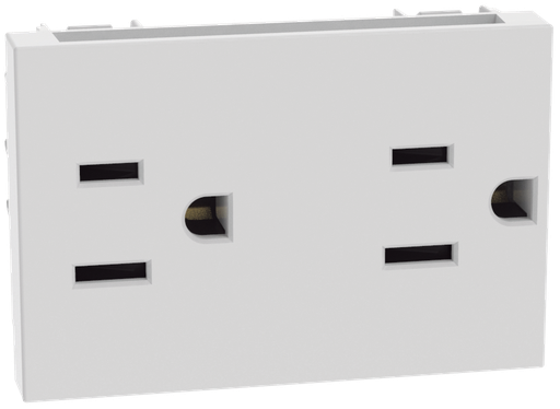 [BTZQNÑGOTTXDUP3B] QUINZIÑO GO TOMACORRIENTE DÚPLEX 2P+T 3 MÓDULOS BLANCO (JW4188QS)(E)