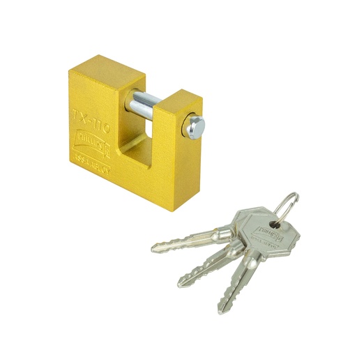 [PHCATX110-MX7192] CANDADO PHILLIPS TX-110 HIERRO DORADO BLISTER (MX7192)(H)