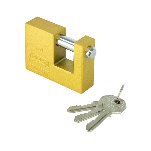 [PHCA110GC-MX7194] CANDADO PHILLIPS 110 HIERRO DORADO BLISTER (MX7194)(H)