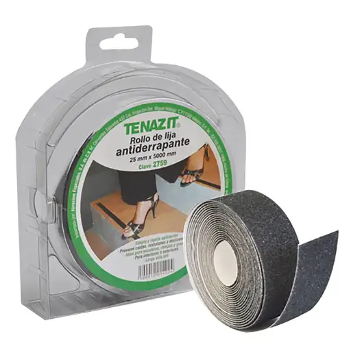 [AU805CAN2759] CINTA ANTIDERRAPANTE AUSTROMEX P/INTERIORES NEGRO 1" X 5M (2759)