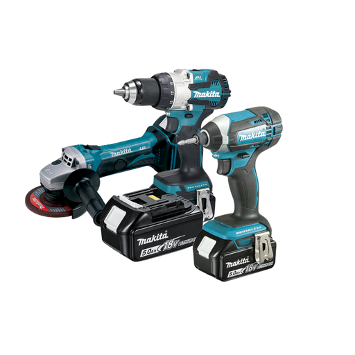 [MKTRTMHP0] COMBO MAKITA ROTOMARTILLO 489Z + ATORNILLADOR DTD152Z + ESMERILADORA DGA452Z + 1 BATERÍA BL1850B