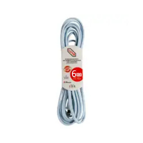 [IUE1619345-06] IUSA EXTENSIÓN DOMÉSTICA BLANCA 2x16 6M C/FAJILLA (269339)(E)