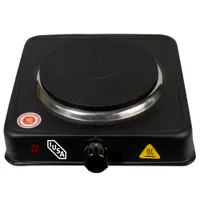 [IUPQ1E-620080] IUSA PARRILLA ELÉCTRICA NEGRA C/1 QUEMADOR DE DISCO (620080)(E)