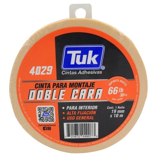 [TKCCDC01-422902] CINTA PARA MONTAJE TUK 4029 19MM X 10M (422902)