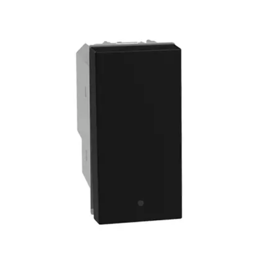 [BTMPN-004-E2004P] BTICINO MODUS PRO INTERRUPTOR 4 VÍAS 1 MÓDULO NEGRO MATE (E2004PTLN)