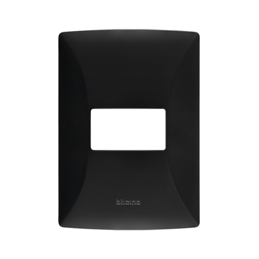 [BTMPN-012-E5N1PT] BTICINO MODUS PRO PLACA DE 1 MÓDULO C/CHASIS DE RESINA NEGRO MATE (E5N1PTLN)