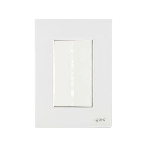 [IGOINOXCRIS1005] IGOTO PLACA ARMADA BLANCA C/1 APAGADOR SENCILLO DE 3 MÓDULOS (CRIS1005)(E)