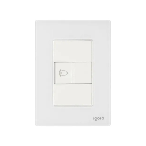 [IGOINOXCRIS1018] IGOTO PLACA ARMADA BLANCA C/1 BOTÓN TIMBRE (CRIS1018)(E)