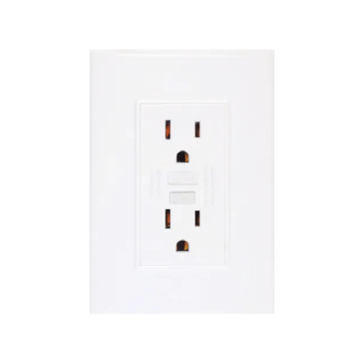 [IGOINOXCRIS1024] IGOTO PLACA ARMADA BLANCA C/1 CONTACTO DÚPLEX C/FALLA A TIERRA (CRIS1024)(E)