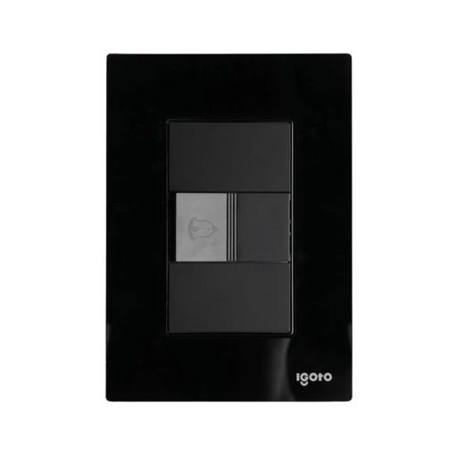 [IGOINOXCRIS2018] IGOTO PLACA ARMADA NEGRA C/1BOTÓN DE TIMBRE (CRIS2018)(E)